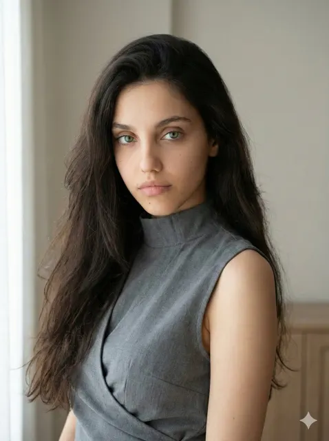 Captivating green eyes minimalist fashion
