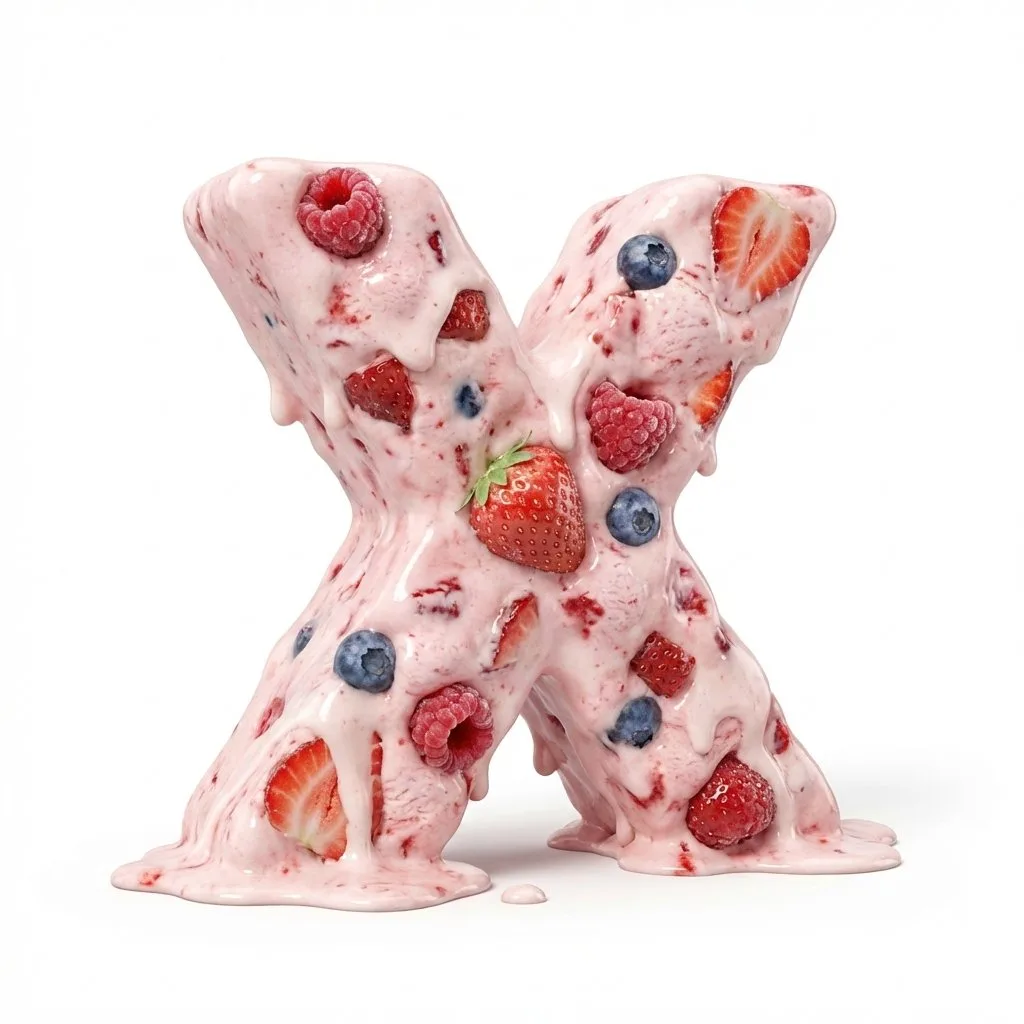 Melting berry ice cream letter — Sonra