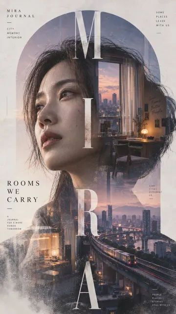 Editorial double exposure poster prompt
