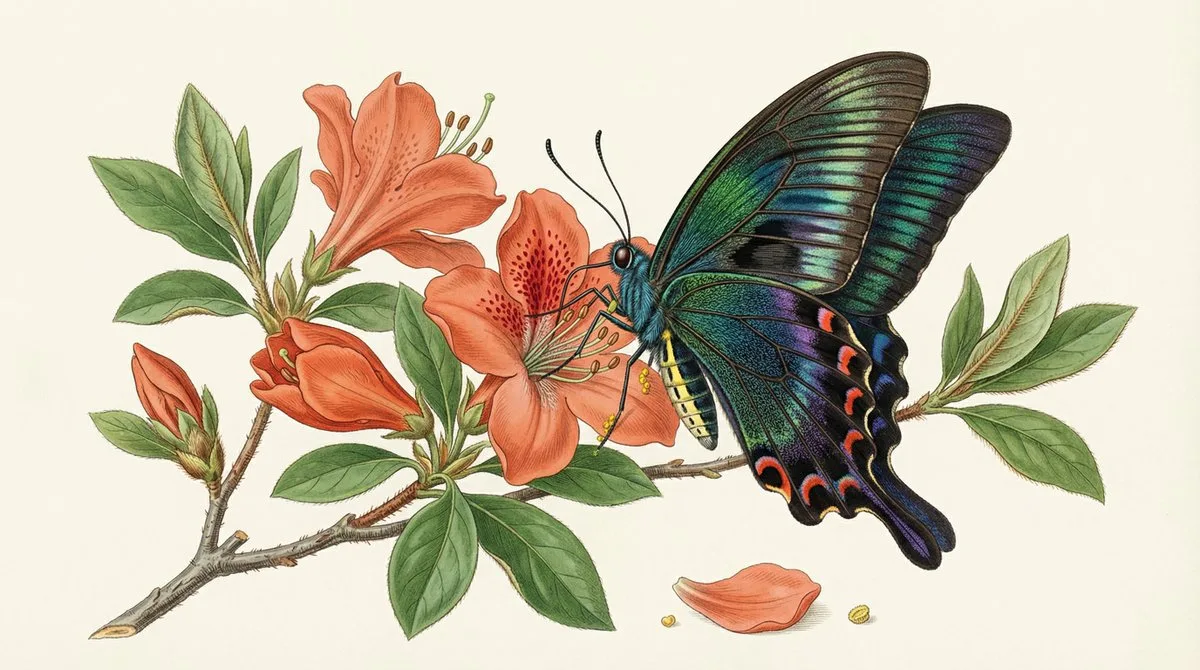 Peacock butterfly rhododendron — Sonra