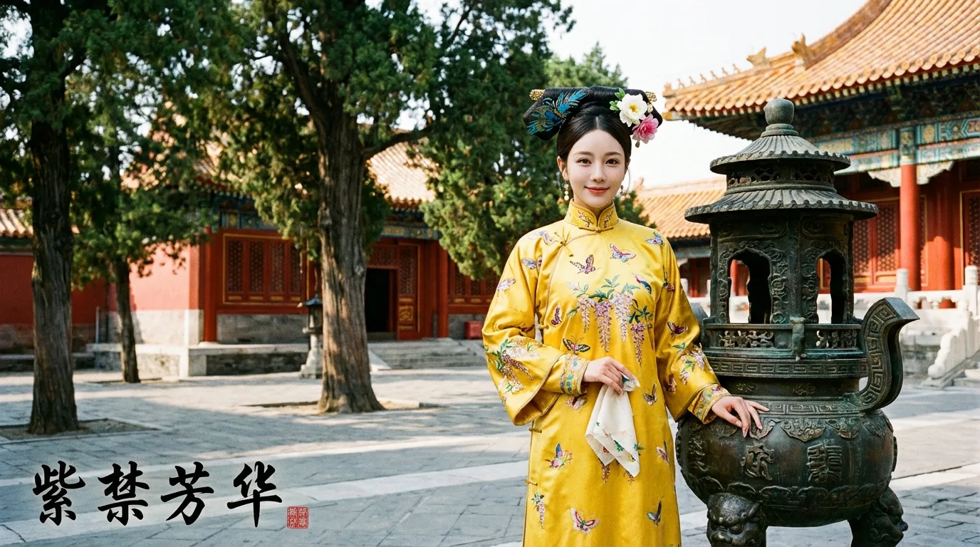 Forbidden city blossom autumn elegance — After