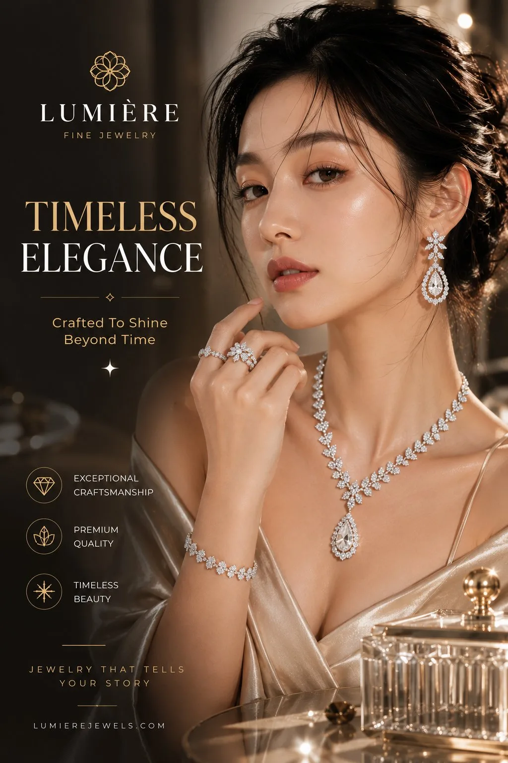 Luxury jewelry fashion editorial poster — After