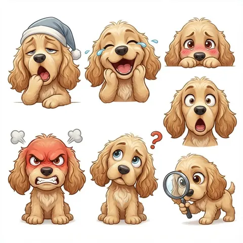 Cute dog emotion education