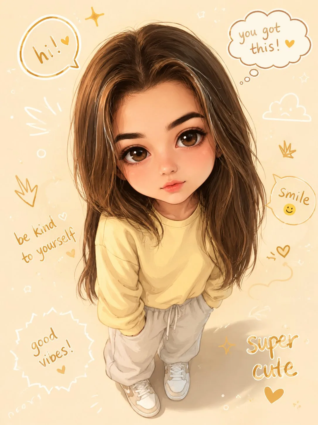 Semi realistic chibi caricature avatar illustration — Sonra