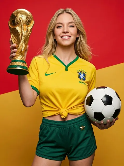 Korean style brazil soccer magazine cover