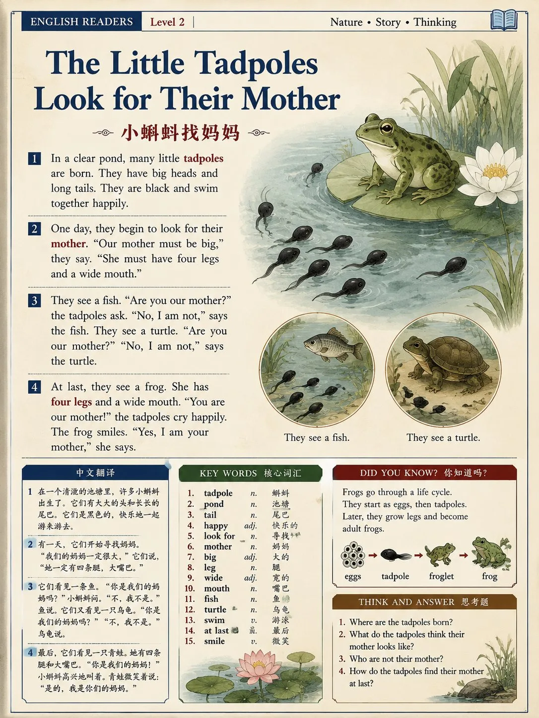 Classic english reading textbook layout design — Sonra