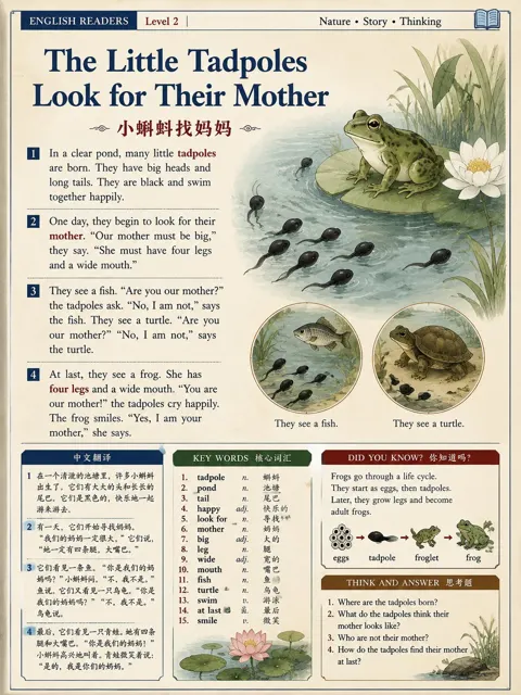 Classic english reading textbook layout design