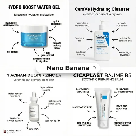 Minimal skincare infographic poster