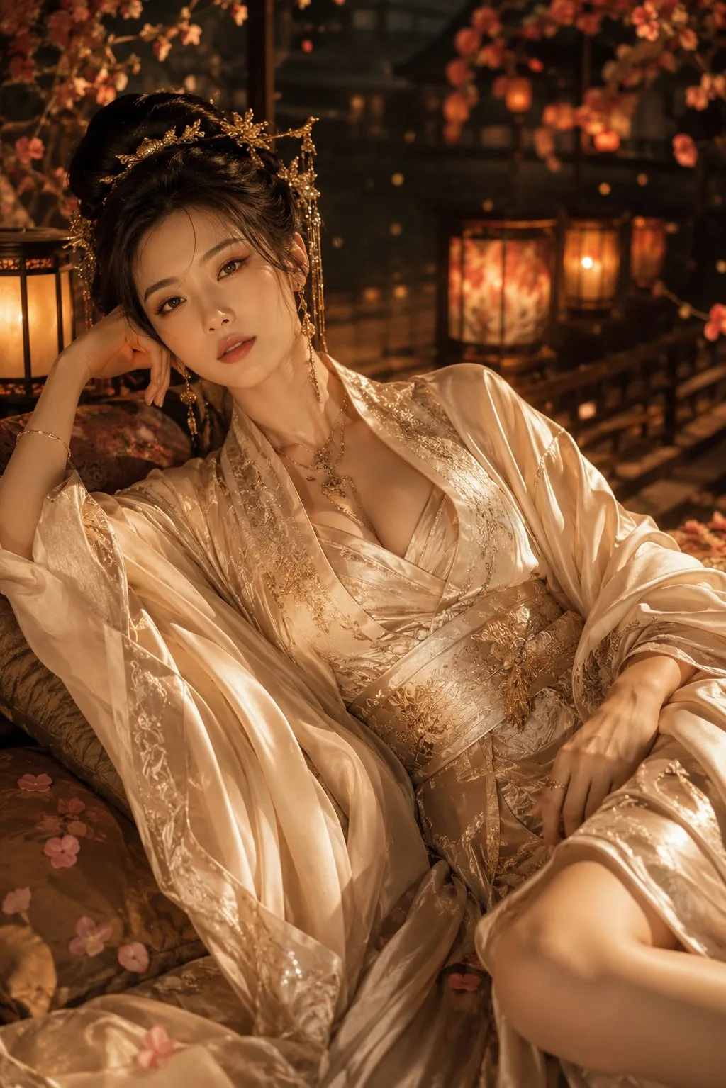 Luxury hanfu fashion editorial portrait — Sonra