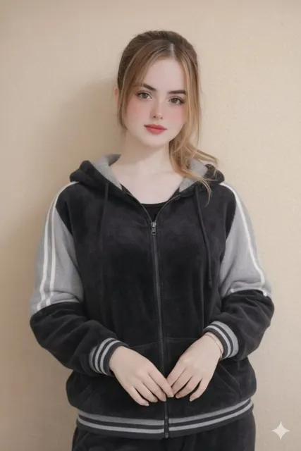Velvet tracksuit innocent girl