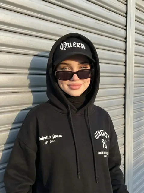 Street style hijabi woman portrait queen