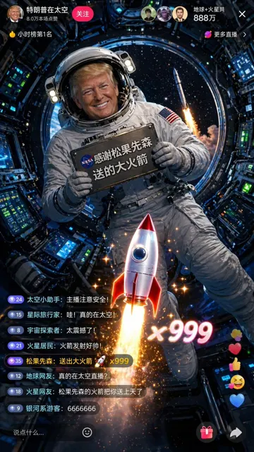 Trump space live stream