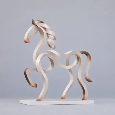 Minimalist high end 3d abstract animal sculpture poster