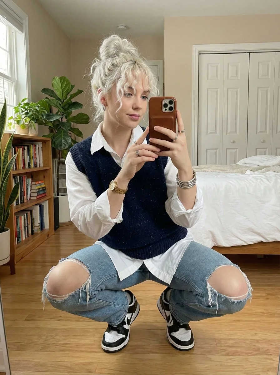 Mirror selfie sudden flood — After