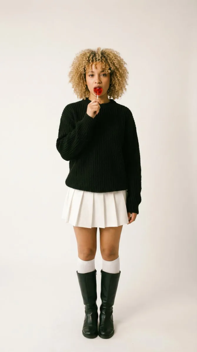 Retro futuristic minimalist white fashion portrait — After