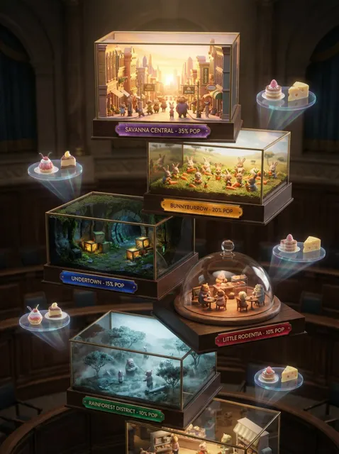 Zootopia 3d miniature chiaroscuro