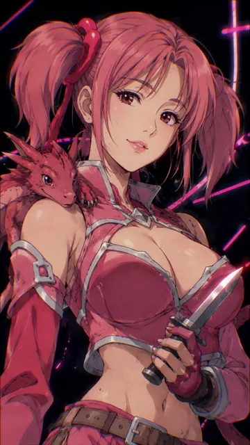 90s ova cel sword art online girls
