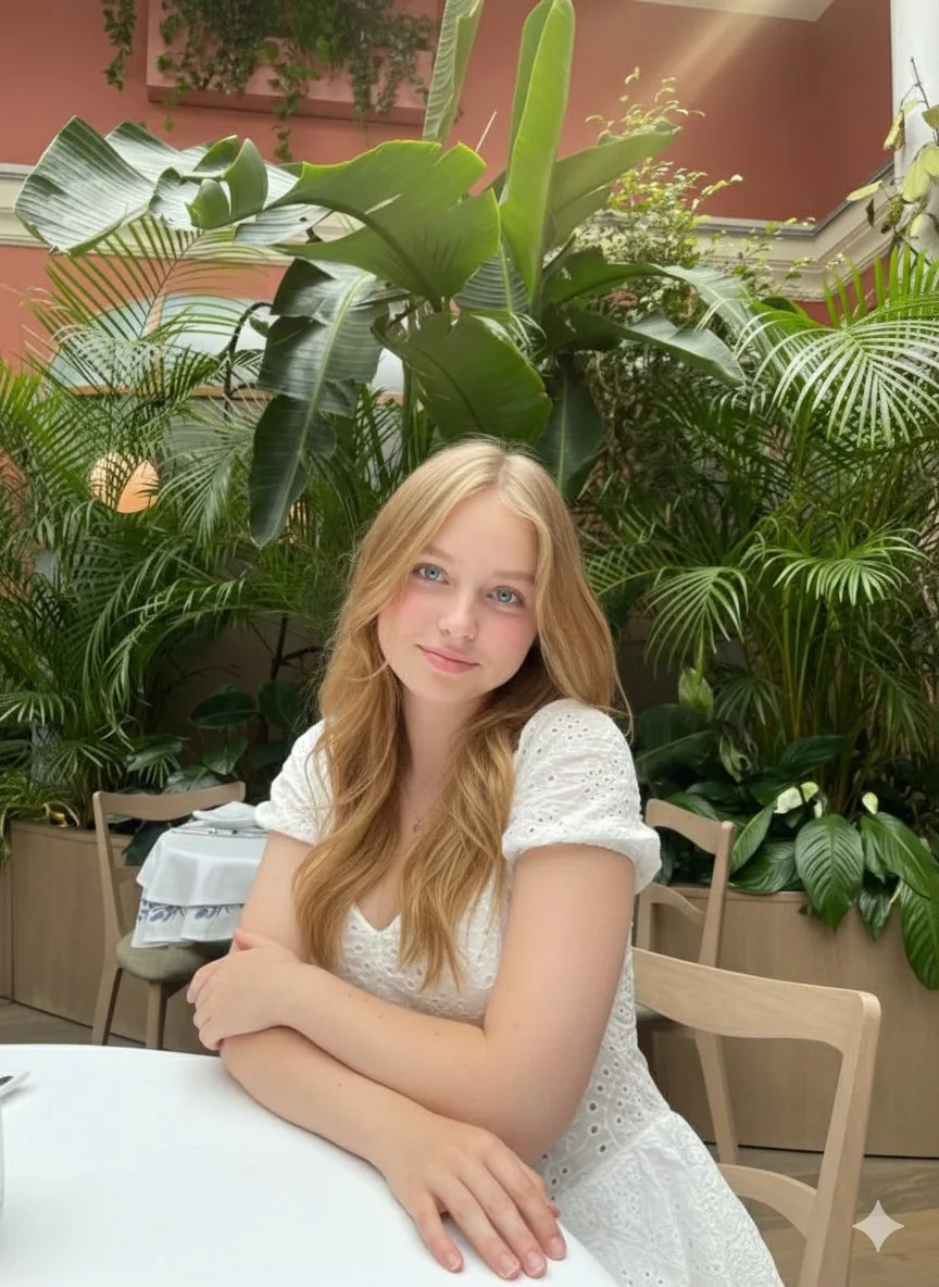 Golden sunlight nordic greenhouse girl — After
