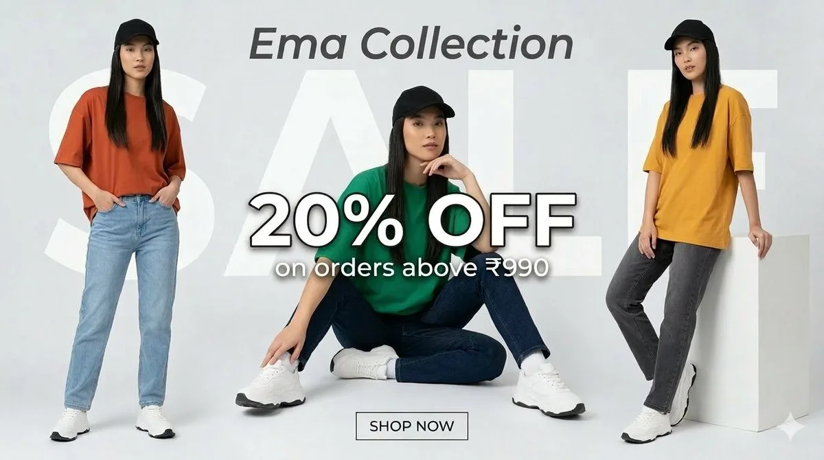 Minimalist fashion sale banner — Sonra