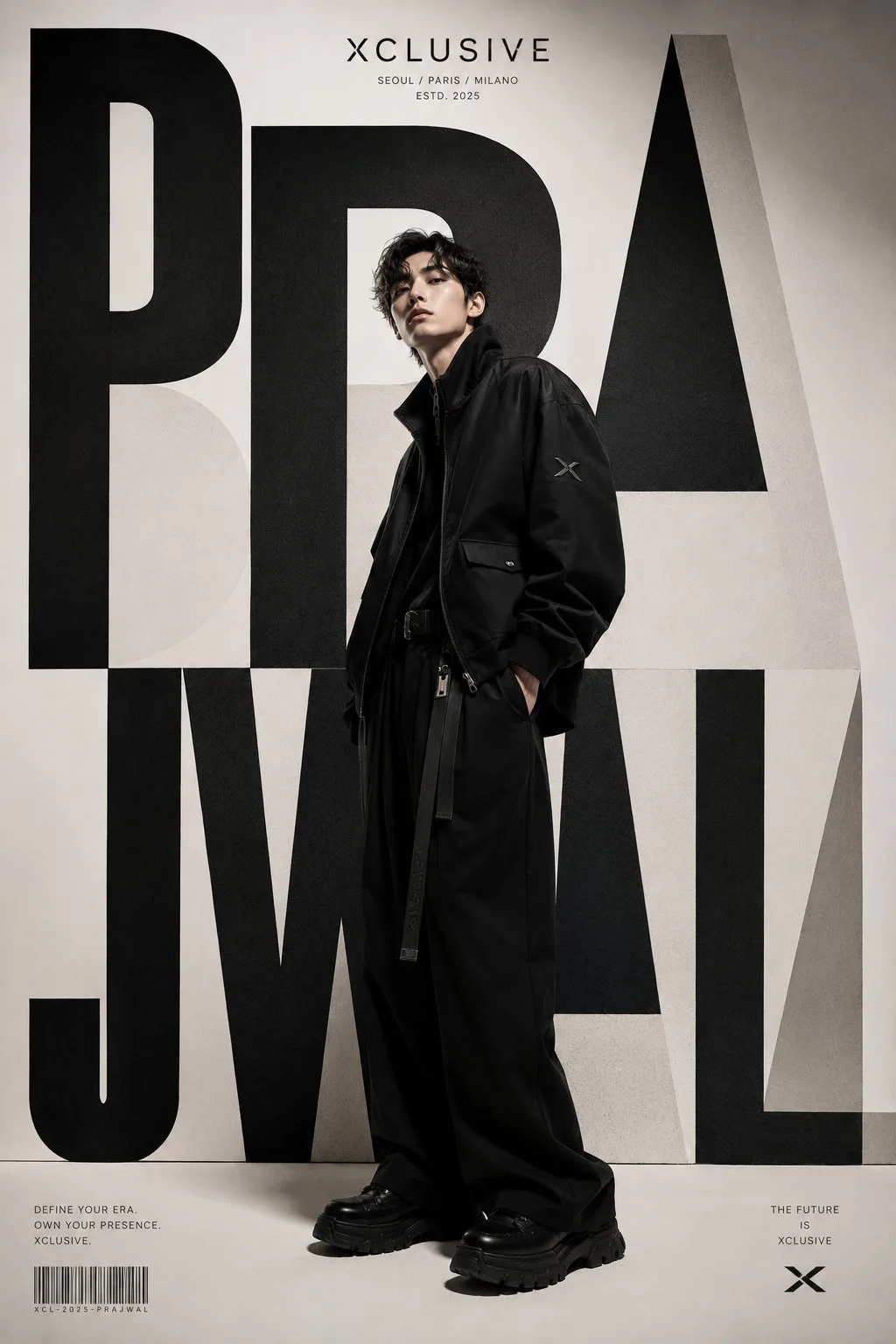 Xclusive luxury fashion editorial poster — Sonra