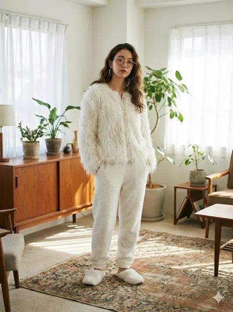 Ultimate fluffy long pile retro home