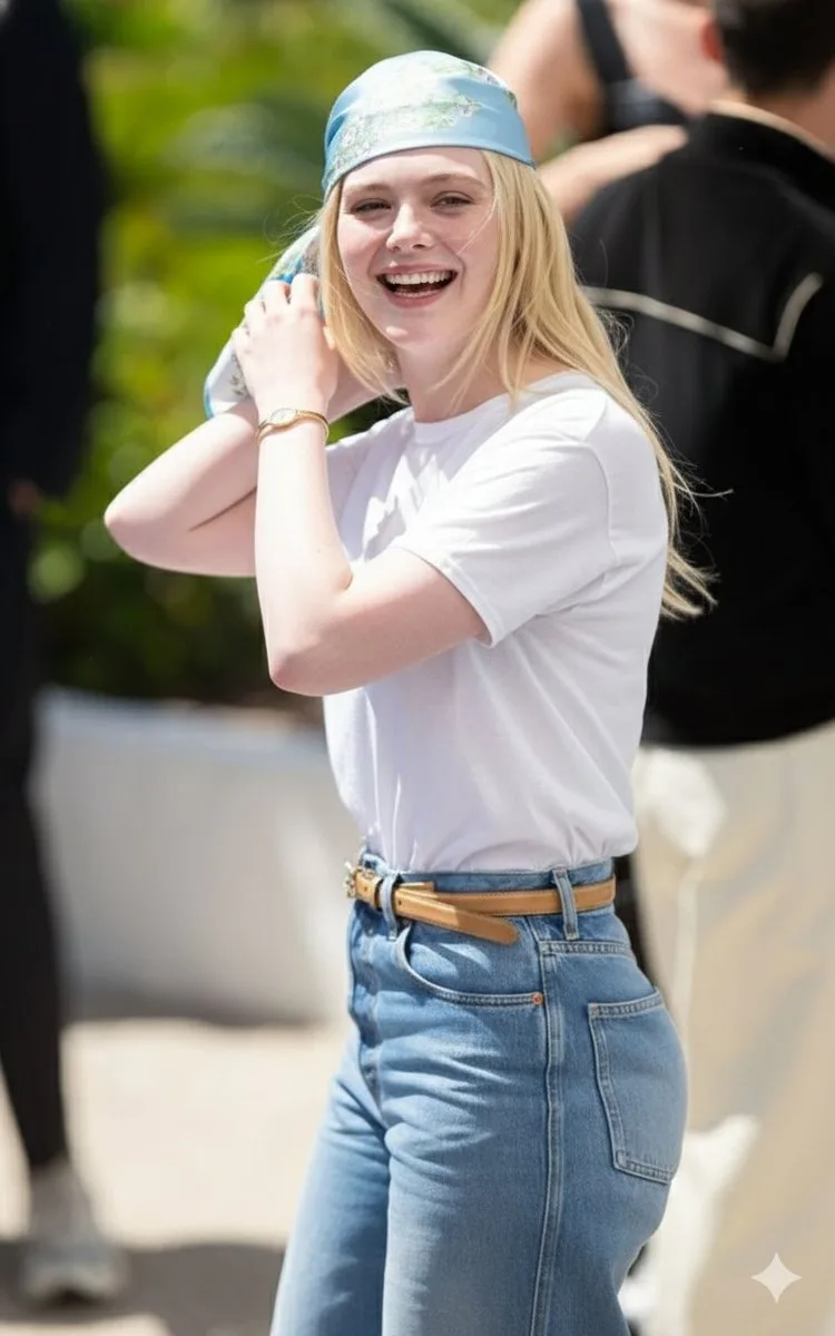 Sunny street blonde girl — After