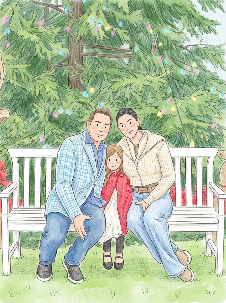 Healing pencil watercolor storybook portrait — After