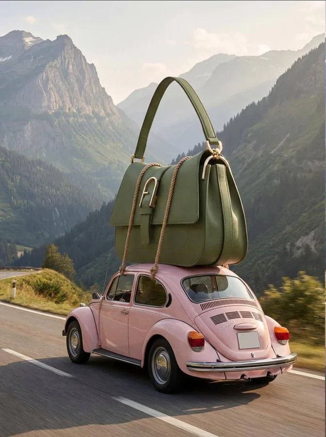 Giant bag pink beetle journey — Sonra