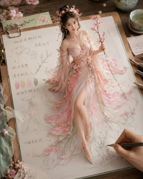Paper to reality four seasons flower goddess raiment