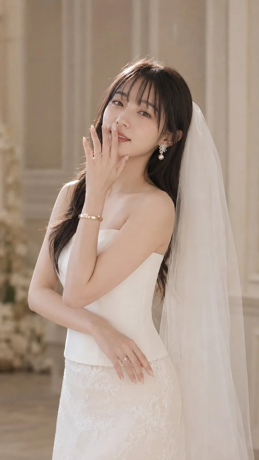 High end ultra realistic european bridal fashion portrait — Sonra