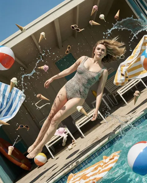 Zero gravity summer pool chaos