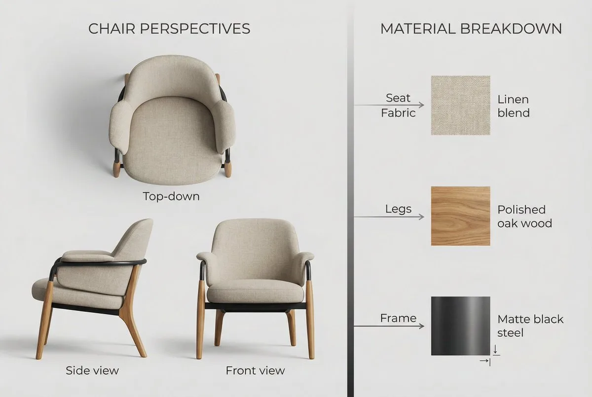 Linen chair material breakdown — Sonra