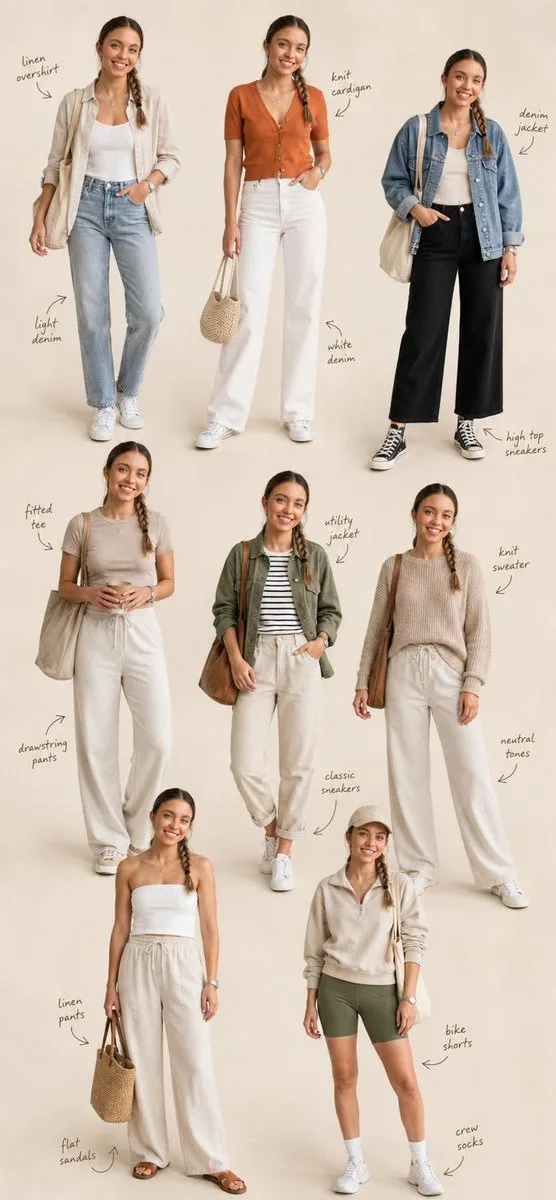 8 piece creative collages of casual wear — After