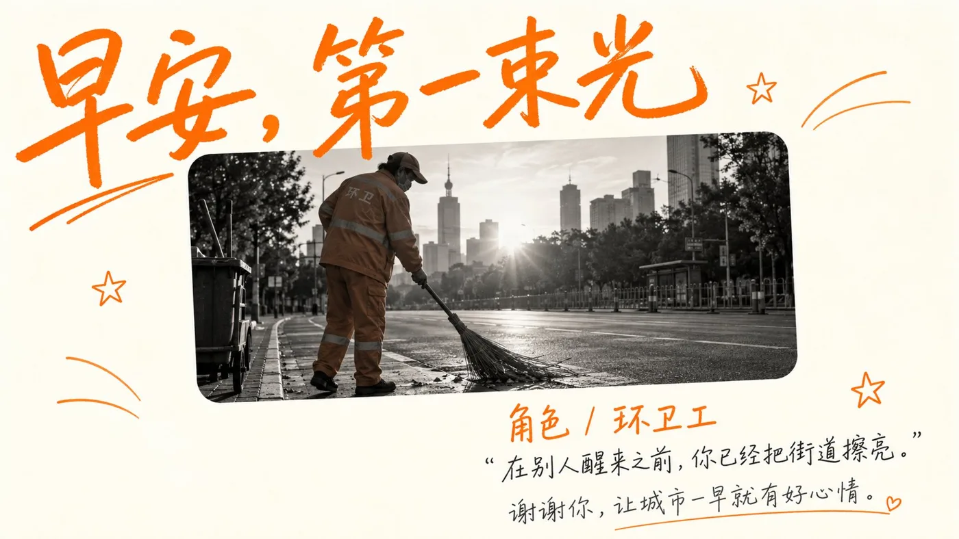 Handwritten graffiti commemorative card social roles good morning — After