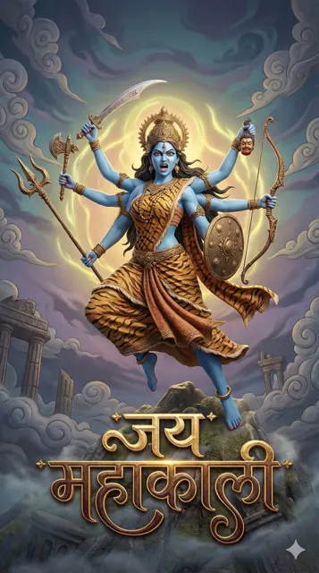 3d fantasy blue skin mahakali