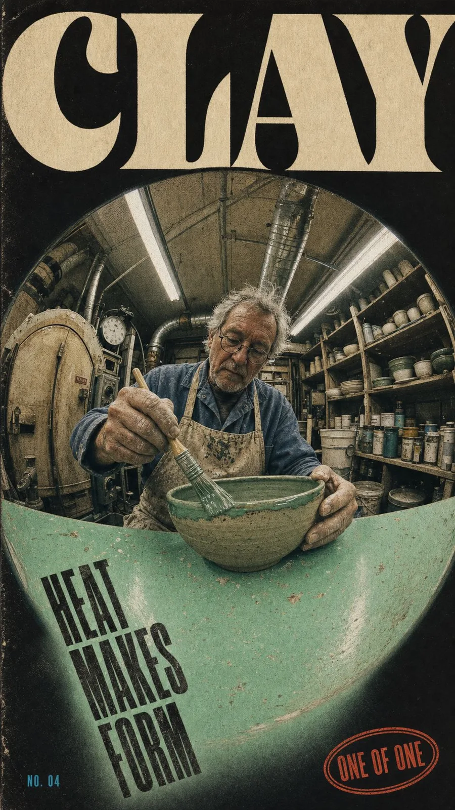 Gritty mint fisheye newsstand editorial — Sonra