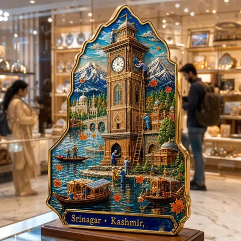 Srinagar kashmir cloisonne enamel magnet prompt