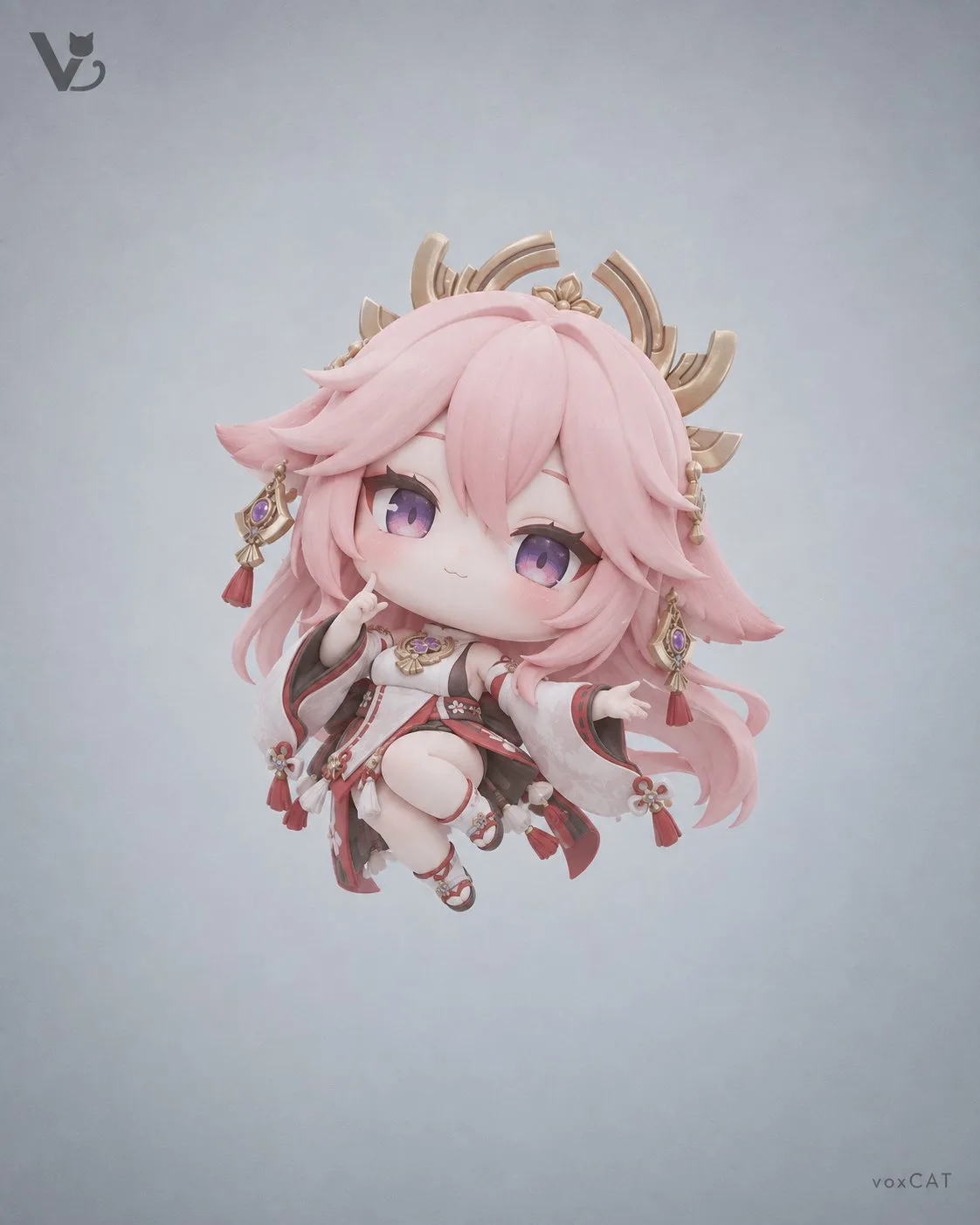 1 head chibi weightless minimalist gray photography — Sonra