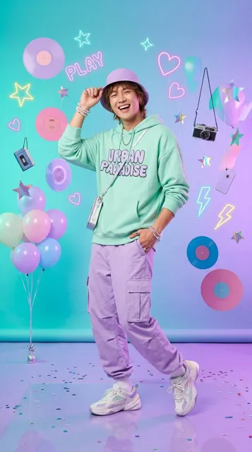 Whimsical kawaii pastel goth asian fashion editorial