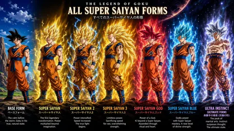 Goku all super saiyan forms