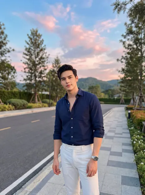 Sunset modern fashion man