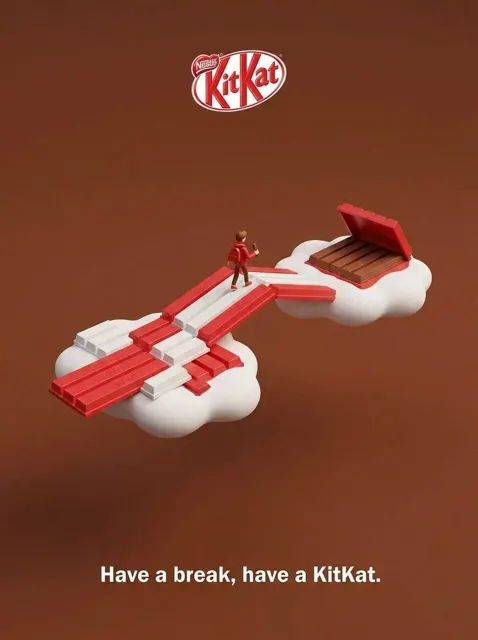 Creative 3d ad surreal brand concept