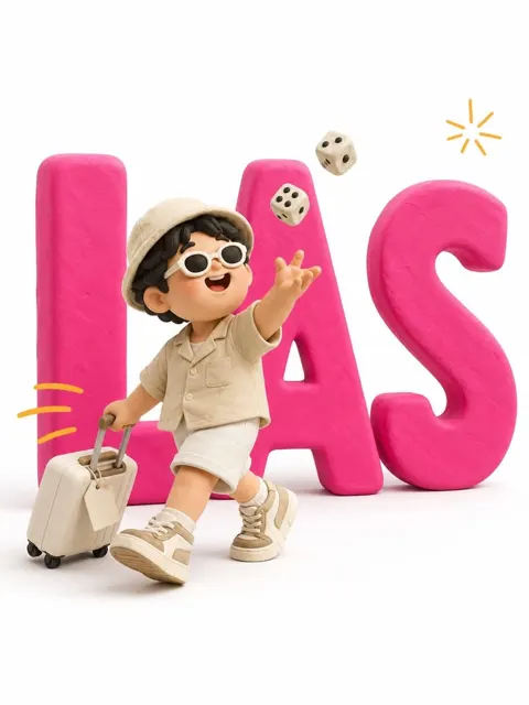 Minimalist 3d clay typography character illustration