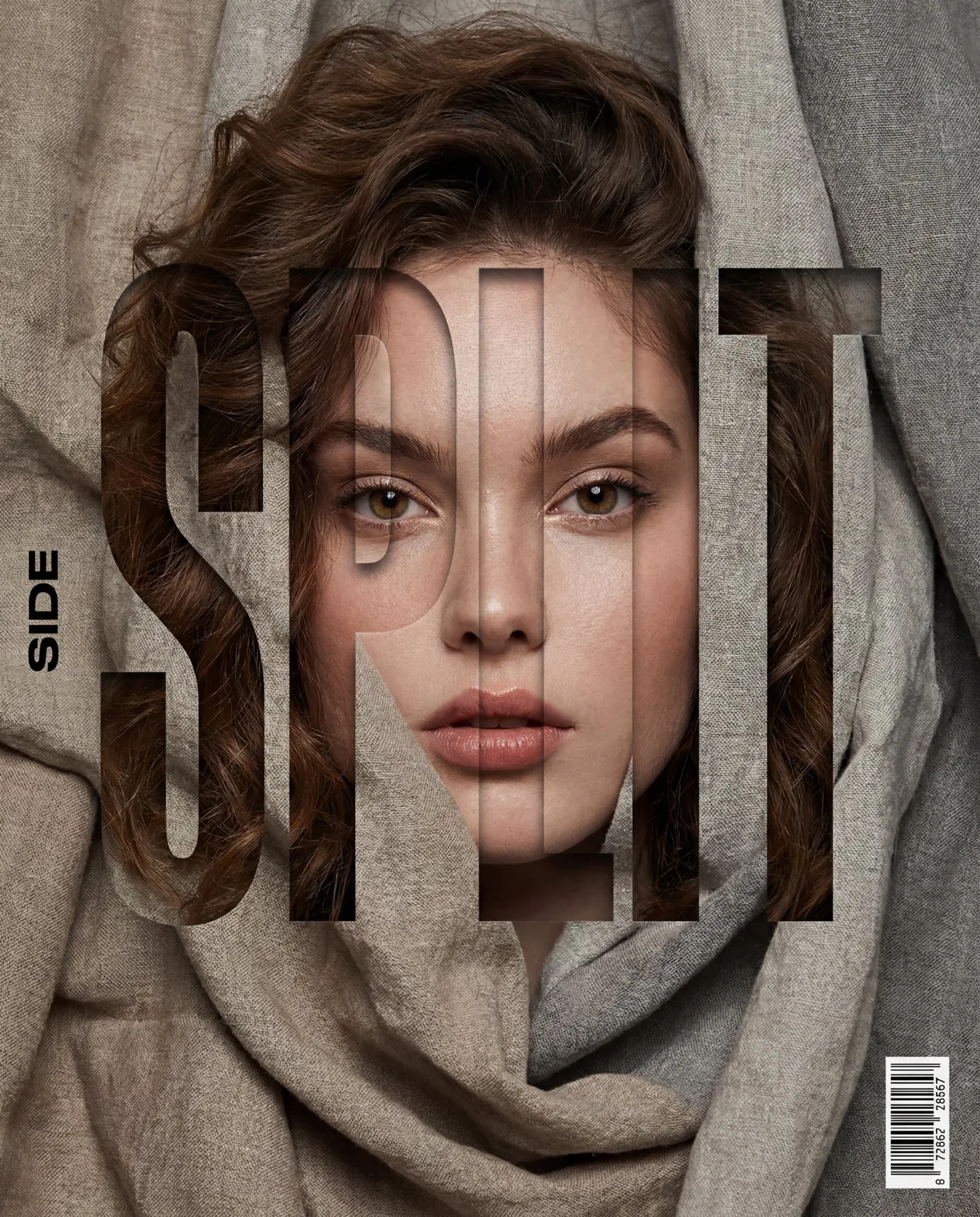Vertical editorial poster portrait typography — After