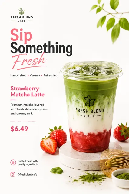 Premium beverage instagram menu campaign