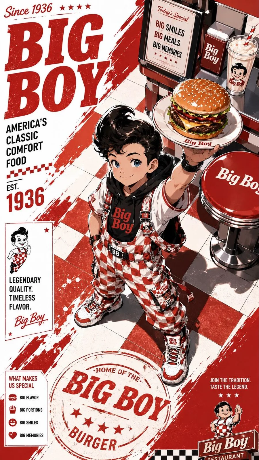 Anime streetwear fast food mascot poster — After