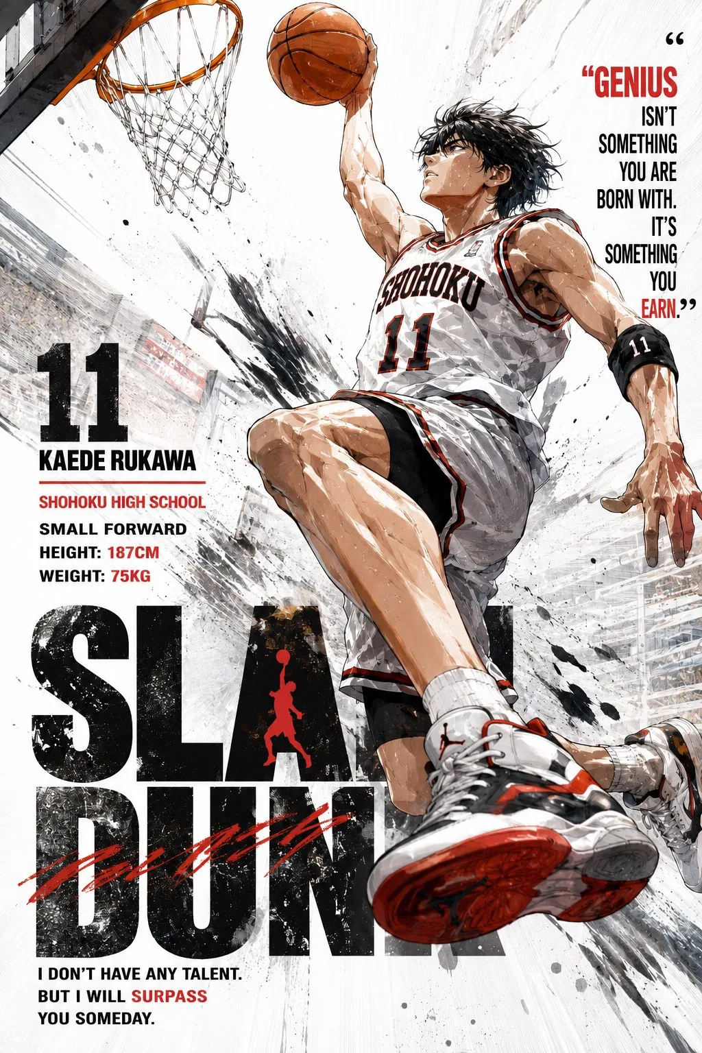 Anime style basketball player in boxing bg — Sonra