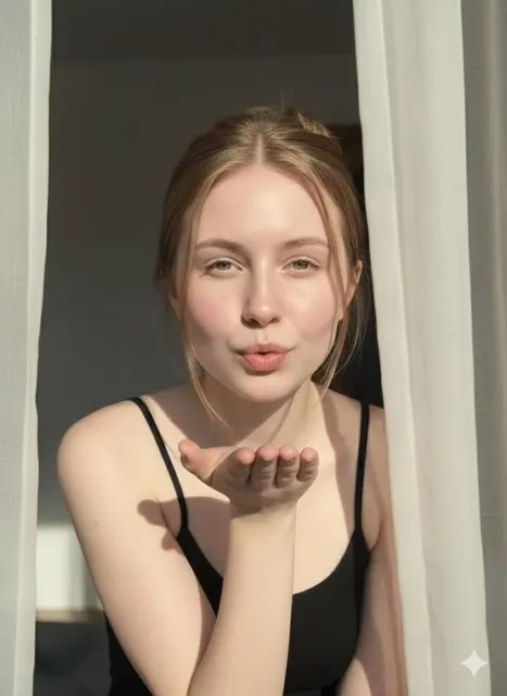 Dreamy light blonde kiss