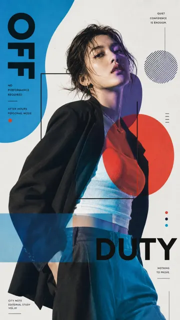 Modern editorial collage poster art prompt