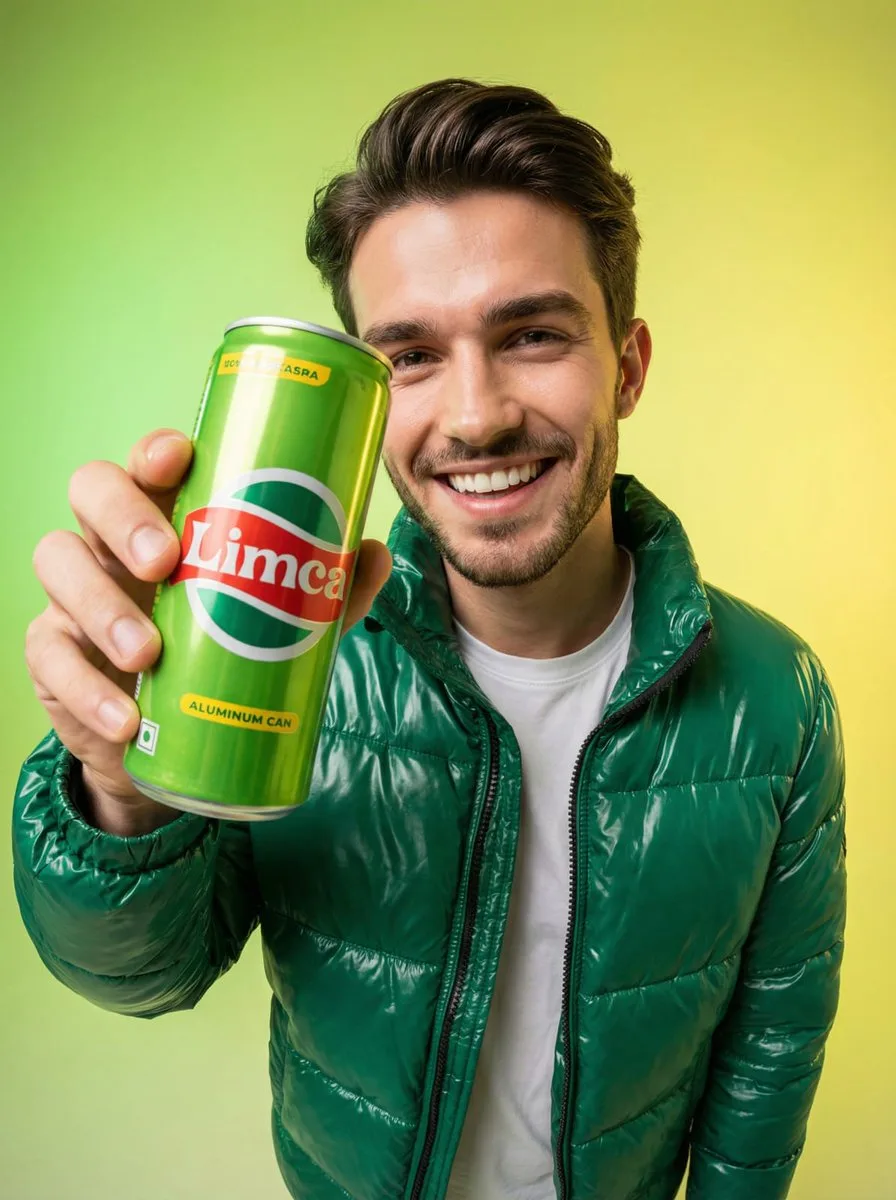 Trendy drink commercial portrait — After